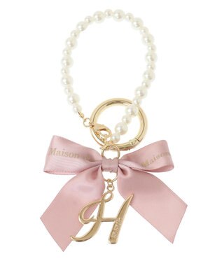 Maison de FLEUR イニシャルリボンパールチャーム H