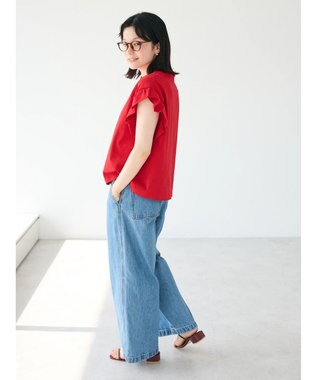 CRAFT STANDARD BOUTIQUE 袖ギャザーフレアプルオーバー Red