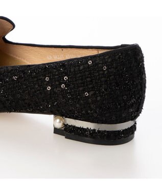MODE ET JACOMO <MODE ET JACOMO>ビジューバックル付きオペラシューズ ブラックキジ