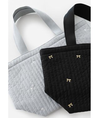 TOCCA 【WEB＆一部店舗限定】【A4サイズ対応】LUCKY SHOWER TOTE トートバッグ ブラック×リボン