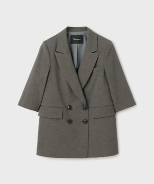 GRACE CONTINENTAL スラブストレッチテーラージャケット チャコール