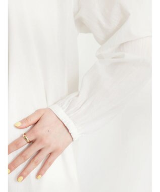 CRAFT STANDARD BOUTIQUE インド綿Ａラインシャツワンピース Off White