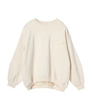 AMERICAN HOLIC ポケット付きバックドレープ裏毛プルオーバー Ivory