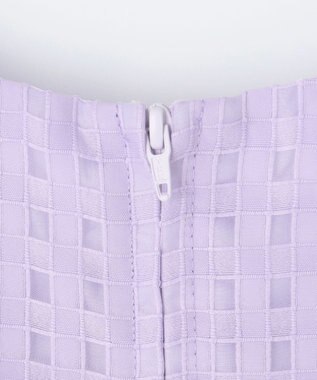 組曲 KIDS 【110-140㎝】シアーチェックバイカラー ワンピース ラベンダー系