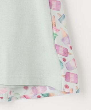 ANY KIDS バックシャン Tシャツ ミント×アイス