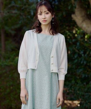 TOCCA 【星風まどかさん着用】SHEER CARDIGAN カーディガン アイボリー系