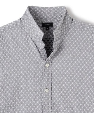 JOSEPH HOMME トライジャガードストレッチ　ウィングカラーシャツ ライトグレー系
