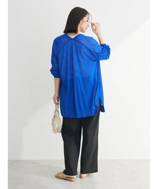 Green Parks 推しニット　ゆったりミドル丈カーディガン Blue