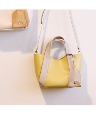 UNBILLION カシュカシュ cachecache / キーチャーム付きラウンドミニ2wayトート