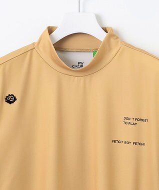 PW CIRCULUS 【吸水速乾 / UV遮蔽率96.3% UVカット / ストレッチ】【MEN】メッシュコンビモックネックT ゴルフ ベージュ系