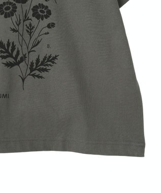 Green Parks ■ＷＩＴＨ　ＫＵＲＵＭＩ．Ｎ　フラワーｐｔＴシャツ Charcoal Gray