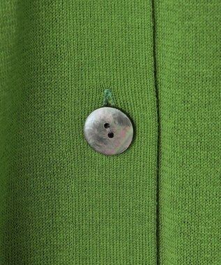 自由区 ドライシアーファインゲージ カーディガン グリーン