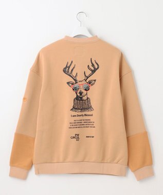 PW CIRCULUS 【MEN】裏毛アニマルプリントスエット ベージュ系