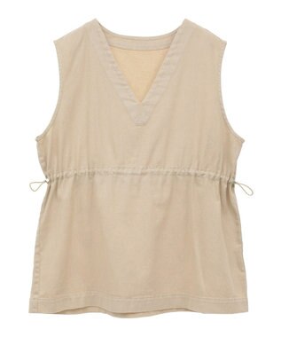 Green Parks ピグメントドロストベスト Light Beige