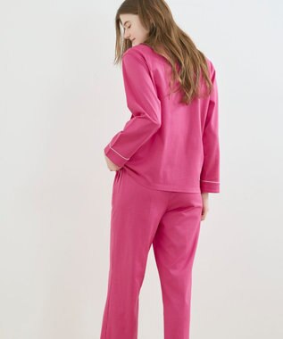 une nana cool 【綿100%】40/2コーマ天竺シルケットパジャマ MADE WITH LIBERTY FABRIC マジェンタ