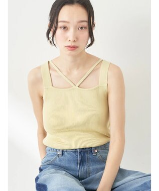 earth music&ecology レイヤードニットタンクトップ