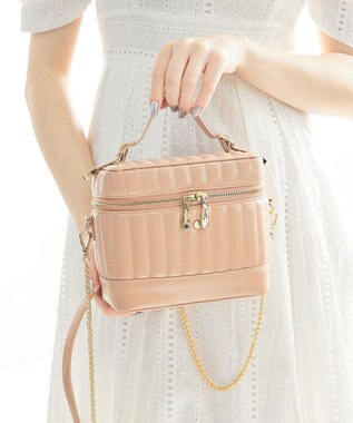 style code 【MERCURYDUO/マーキュリーデュオ】ストライプキルティング　バニティミニショルダーバッグ ピンク