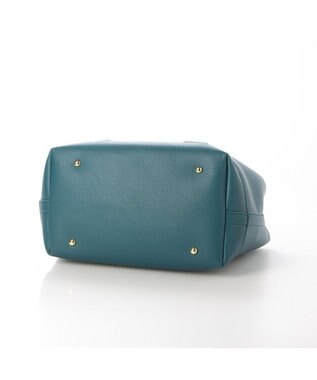 UNBILLION 【テレビ ドラマ着用アイテム】cachecache ショルダー付きパーテーション合成皮革トート ターコイズ