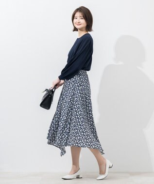 ONWARD Reuse Park 【組曲】スカート春夏 ネイビー