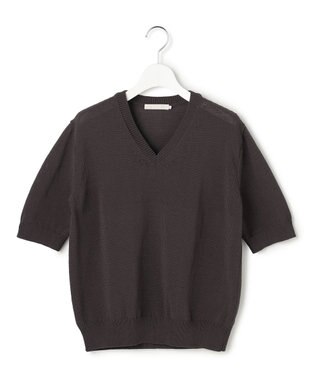ICB ブライトコイル Vネックニット チャコール