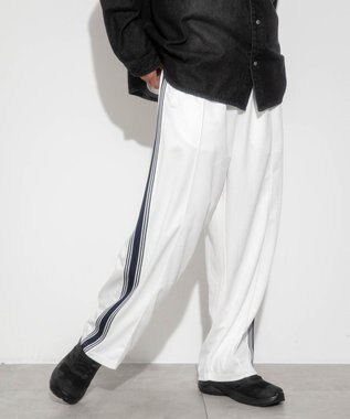 WEGO 別注FILAライントラックパンツ オフホワイト