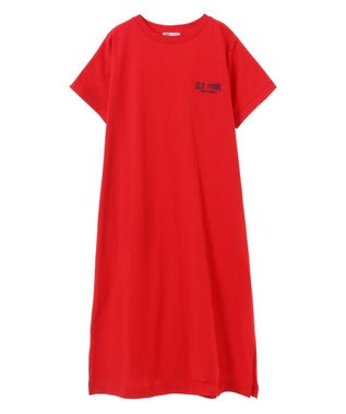 CRAFT STANDARD BOUTIQUE ヴィンテージ風天竺ワンポイントワンピース Gray Beige