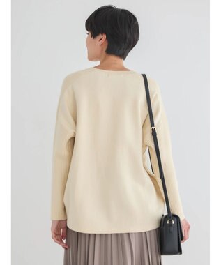 AMERICAN HOLIC バイパチ袖リブラグランニットプルオーバー Ivory