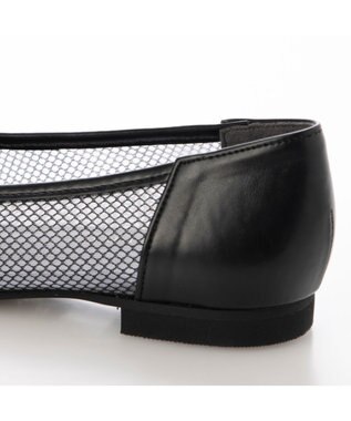 MODE ET JACOMO <carino>【レイン対応】メッシュポインテッドトゥパンプス ブラック