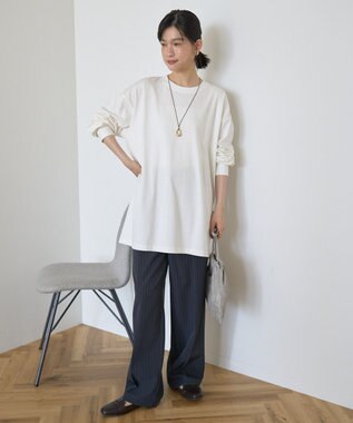 AMERICAN HOLIC コットンロング丈プルオーバー Off White