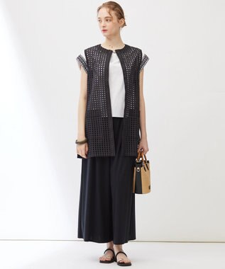 23区 【Indian Factory】アイレットレース ジレ ブラック系