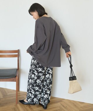 AMERICAN HOLIC コットンロング丈プルオーバー Charcoal Gray