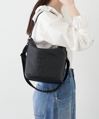 russet 《WEB限定》スタンダードミニショルダーバッグ <エンボスモノグラム>(CE-1718-WEB) Black