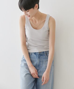 AMERICAN HOLIC リブタンクトップ Light Gray