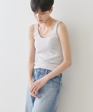 AMERICAN HOLIC リブタンクトップ Light Gray