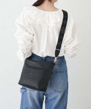 russet 《WEB限定》スタンダードミニショルダーバッグ <エンボスモノグラム>(CE-1718-WEB) Black