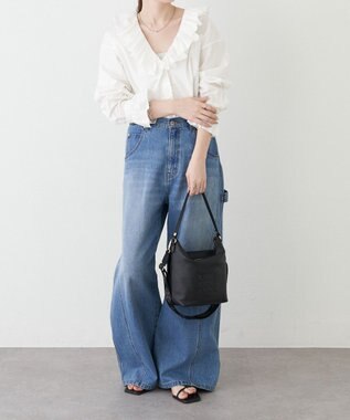 russet 《WEB限定》スタンダードミニショルダーバッグ <エンボスモノグラム>(CE-1718-WEB) Black