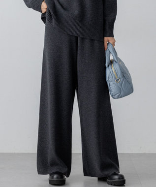 【見上愛さん着用/洗える】カシミヤブレンド ニット パンツ