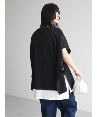 Green Parks ポンチョ風レイヤードチュニック Black