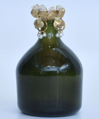 monshiro 【パール】ビオラ イヤリング（ホワイト） ホワイト×ゴールド