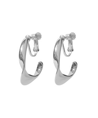 AMERICAN HOLIC ツイストフープイヤリング Silver