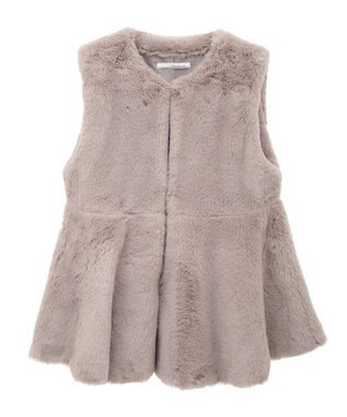 Green Parks ・ＥＬＥＮＣＡＲＥ　ＤＵＥペプラムフェイクファーベス Mocha