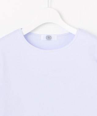 J.PRESS LADIES 【洗える】スムースジャージー レース カットソー ライトサックス系