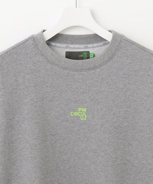 PW CIRCULUS 【UNISEX】アスレジャー 裏毛 バックプリント クルーネック スウェット ライトグレー系