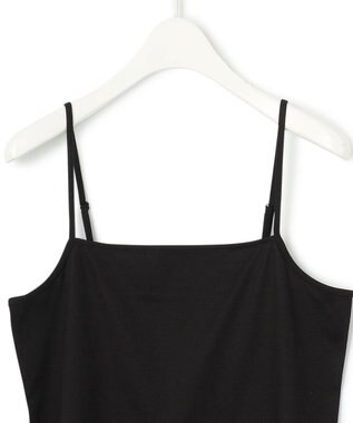 ICB 【洗える】 コットンリヨセルスムース キャミソール ブラック系