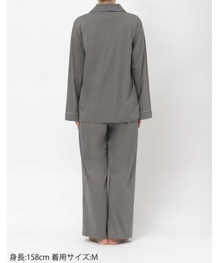 une nana cool 【綿100%】なめらかハイゲージ天竺パジャマ MADE WITH LIBERTY FABRIC チャコールグレー