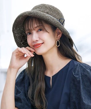 Tiaclasse ナチュラルな風合いのアンダリミックスクロシェハット ブラウン