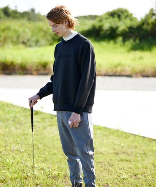 23区GOLF タウンユースにも使える【23Fondation/MEN】BASIC トレーナー ブラック系