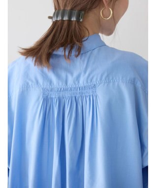 AMERICAN HOLIC ＵＶカット／接触冷感ギャザースリーブブラウス　 Sax