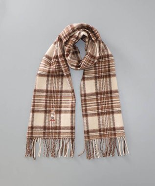 AURORA 【 POLO RALPH LAUREN（ポロ ラルフ ローレン） 】 Polo ベア チェック フリンジ ウール マフラー クリーム