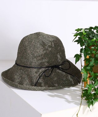 Tiaclasse ナチュラルな風合いのアンダリミックスクロシェハット ブラウン